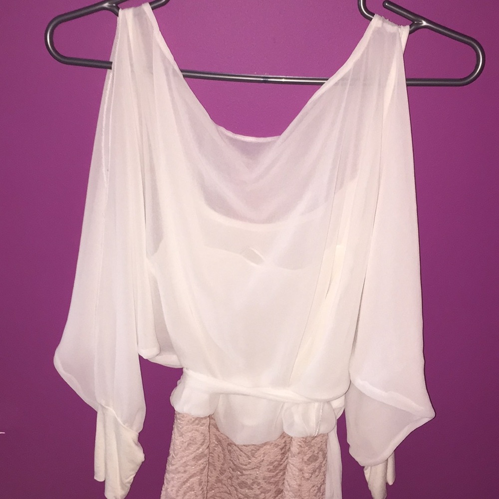 Jacquard Pucker Slit Sleeve Mini Dress!